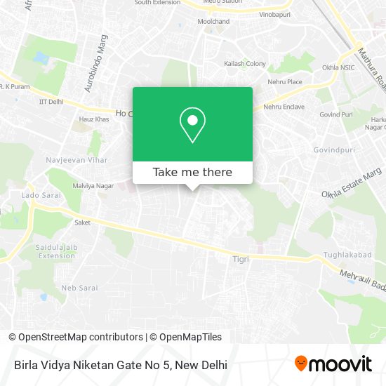 Birla Vidya Niketan Gate No 5 map