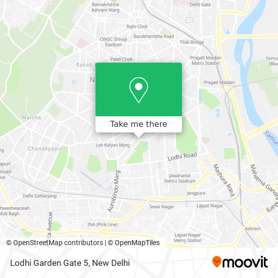 Lodhi Garden Gate 5 map
