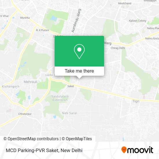 MCD Parking-PVR Saket map