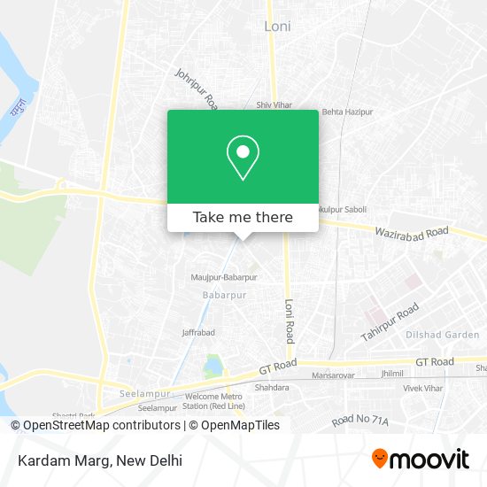 Kardam Marg map