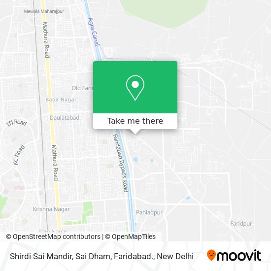 Shirdi Sai Mandir, Sai Dham, Faridabad. map