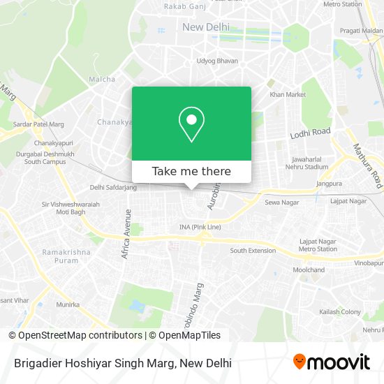 Brigadier Hoshiyar Singh Marg map