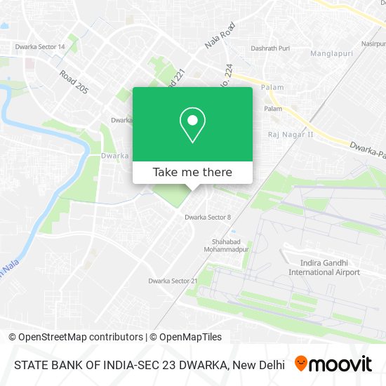 STATE BANK OF INDIA-SEC 23 DWARKA map