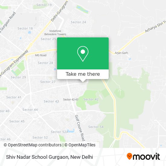 Shiv Nadar School Gurgaon map