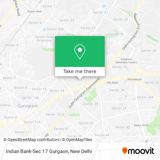 Indian Bank-Sec 17 Gurgaon map