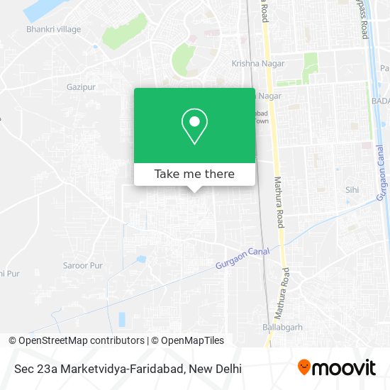 Sec 23a Marketvidya-Faridabad map