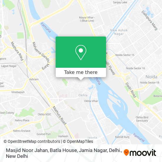 Masjid Noor Jahan, Batla House, Jamia Nagar, Delhi. map