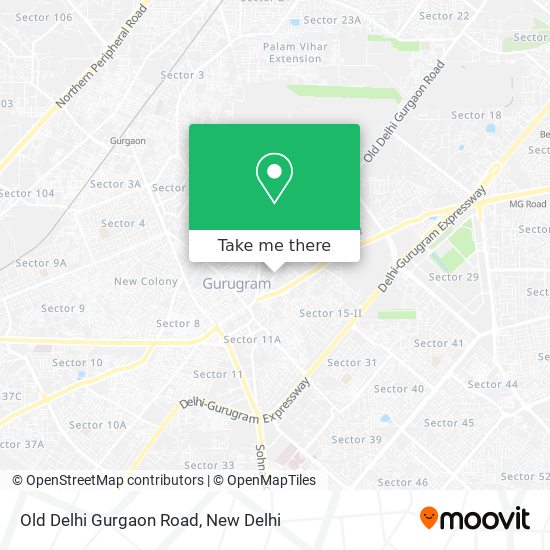 Old Delhi Gurgaon Road map