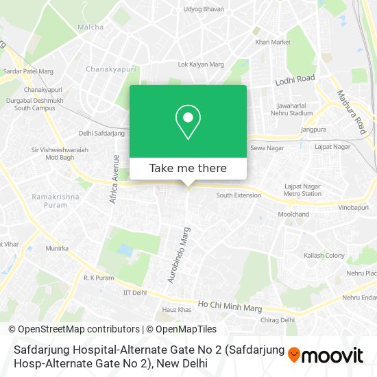 Safdarjung Hospital-Alternate Gate No 2 map