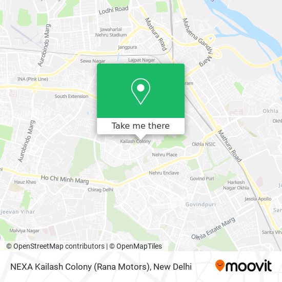 NEXA Kailash Colony (Rana Motors) map
