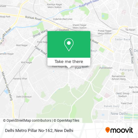 Delhi Metro Pillar No-162 map