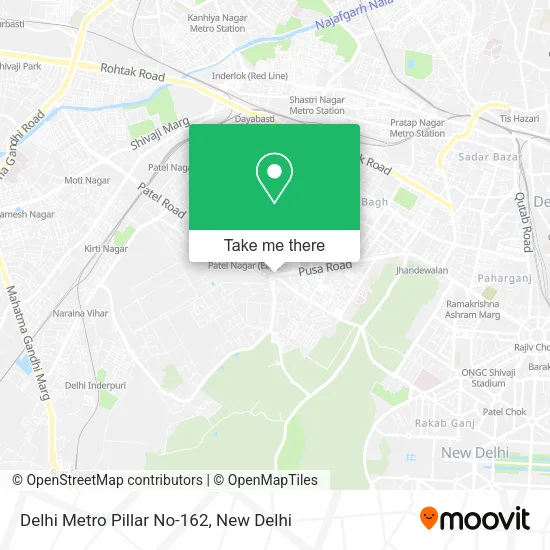 Delhi Metro Pillar No-162 map