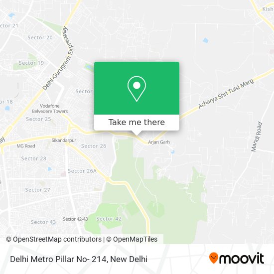 Delhi Metro Pillar No- 214 map