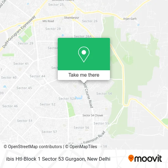 ibis Htl-Block 1 Sector 53 Gurgaon map
