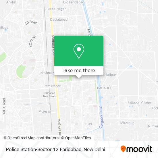 Police Station-Sector 12 Faridabad map