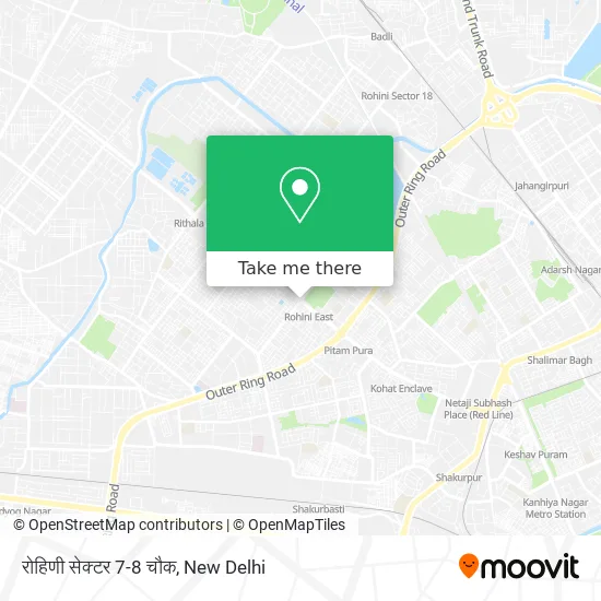 रोहिणी सेक्टर 7-8 चौक map