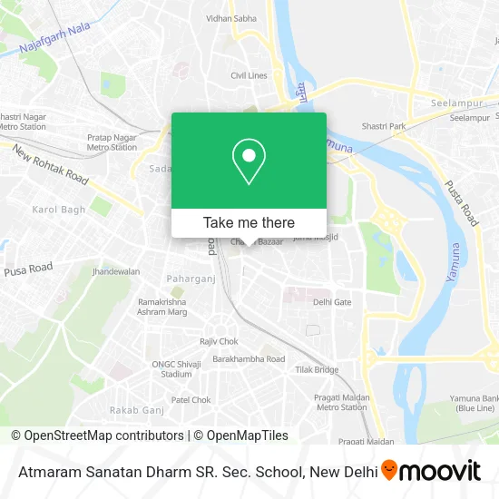 Atmaram Sanatan Dharm SR. Sec. School map