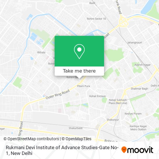 Rukmani Devi Institute of Advance Studies-Gate No-1 map