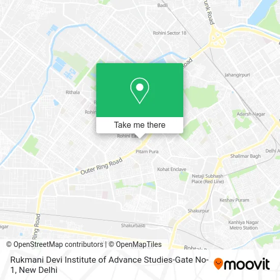 Rukmani Devi Institute of Advance Studies-Gate No-1 map