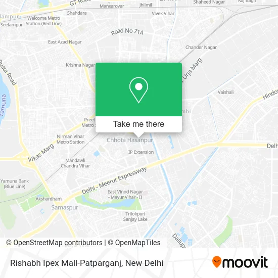 Rishabh Ipex Mall-Patparganj map