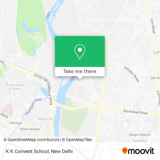 K K Convent School map