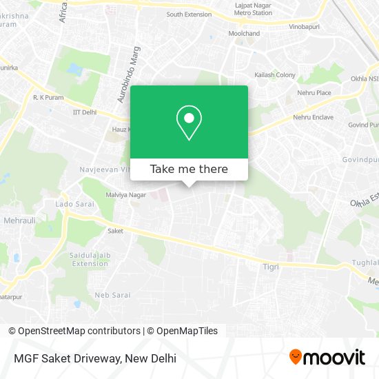 MGF Saket Driveway map