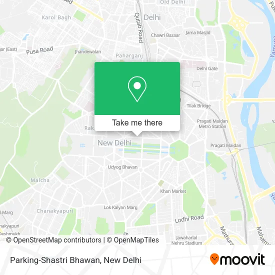Parking-Shastri Bhawan map