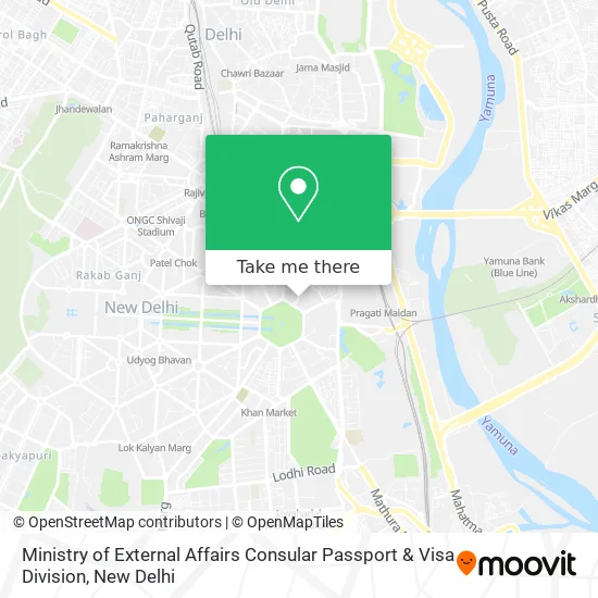 Ministry of External Affairs Consular Passport & Visa Division map