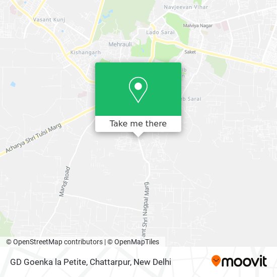 GD Goenka la Petite, Chattarpur map