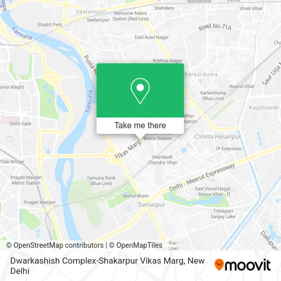 Dwarkashish Complex-Shakarpur Vikas Marg map