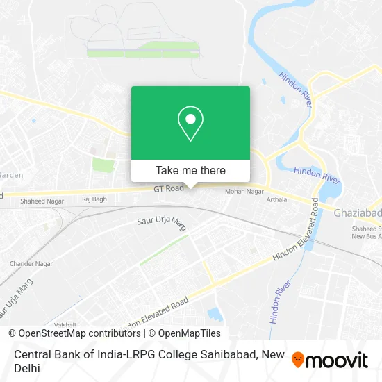 Central Bank of India-LRPG College Sahibabad map
