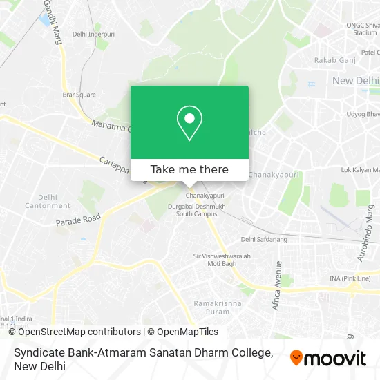 Syndicate Bank-Atmaram Sanatan Dharm College map