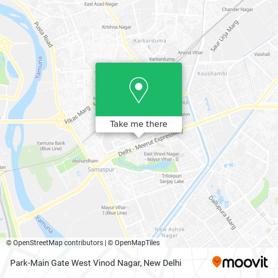 Park-Main Gate West Vinod Nagar map