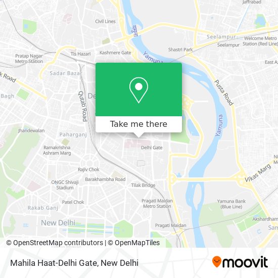 Mahila Haat-Delhi Gate map