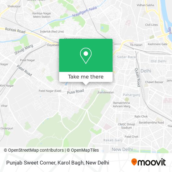 Punjab Sweet Corner, Karol Bagh map