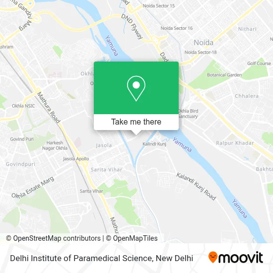 Delhi Institute of Paramedical Science map
