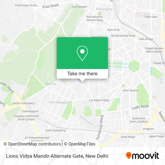 Lions Vidya Mandir-Alternate Gate map