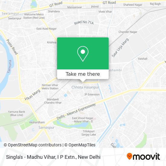 Singla's - Madhu Vihar, I P Extn. map