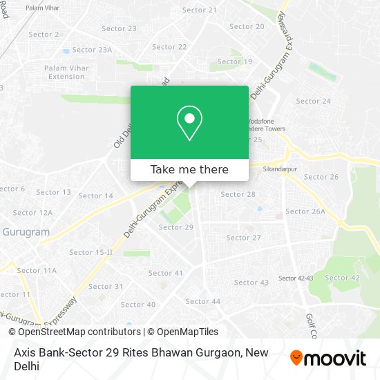 Axis Bank-Sector 29 Rites Bhawan Gurgaon map