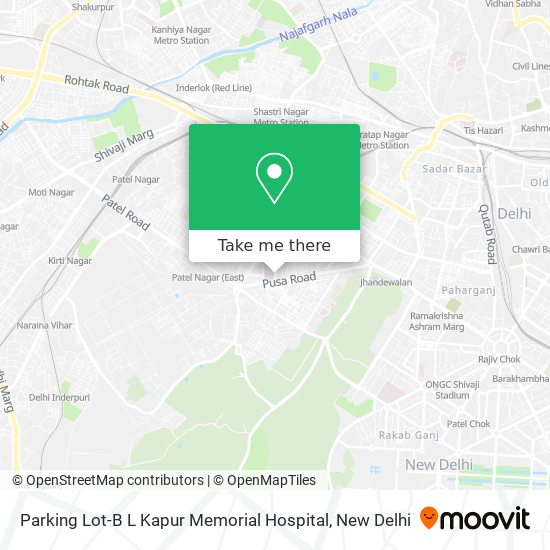 Parking Lot-B L Kapur Memorial Hospital map