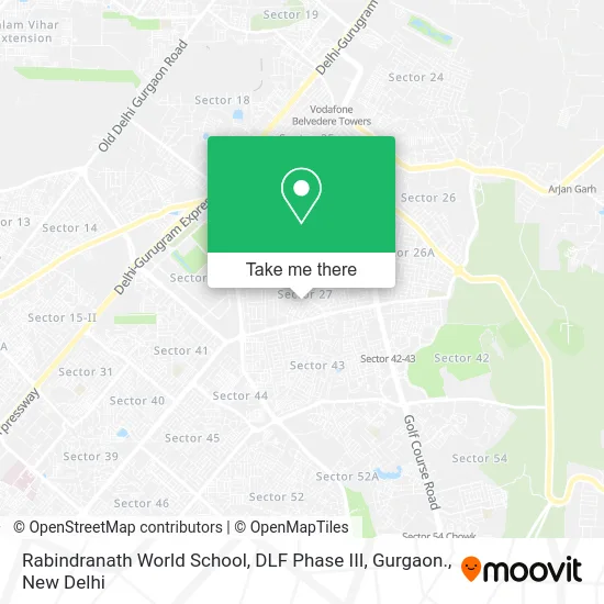 Rabindranath World School, DLF Phase III, Gurgaon. map