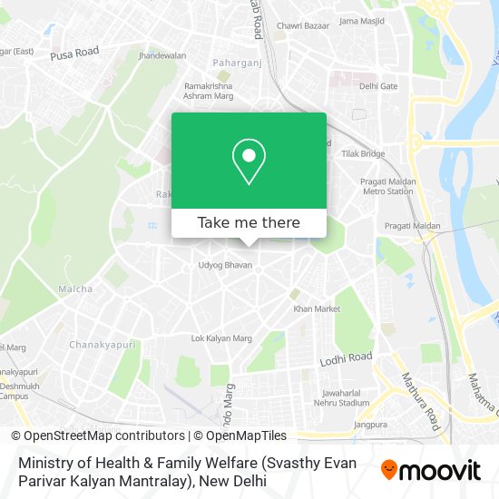 Ministry of Health & Family Welfare (Svasthy Evan Parivar Kalyan Mantralay) map