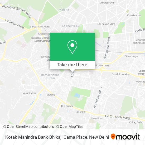 Kotak Mahindra Bank-Bhikaji Cama Place map