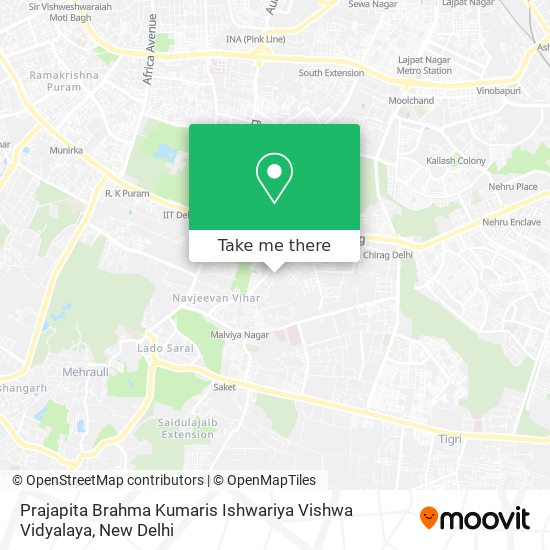 Prajapita Brahma Kumaris Ishwariya Vishwa Vidyalaya map