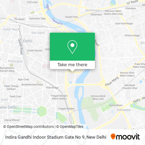 Indira Gandhi Indoor Stadium Gate No 9 map