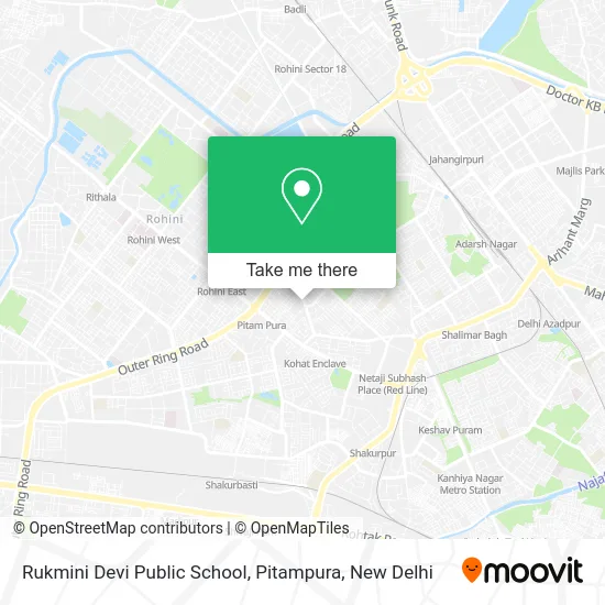 Rukmini Devi Public School, Pitampura map