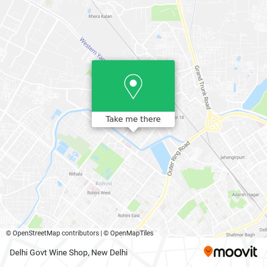 Delhi Govt Wine Shop map