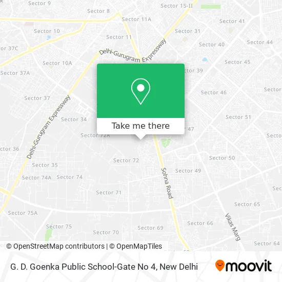 G. D. Goenka Public School-Gate No 4 map
