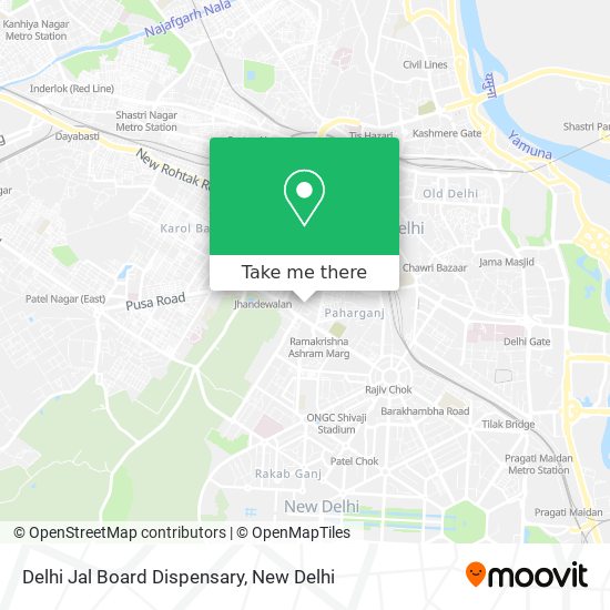 Delhi Jal Board Dispensary map