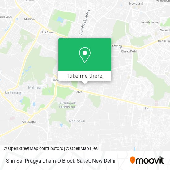 Shri Sai Pragya Dham-D Block Saket map